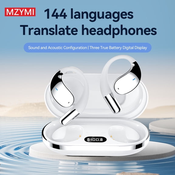 MZYMI TWS Q39 Wireless Translation Earphone AI Real-tim Translate Bluetooth5.4 Headphone 144 Languages Support ENC Noise Cancelling Headset With Mic For Android iOS
