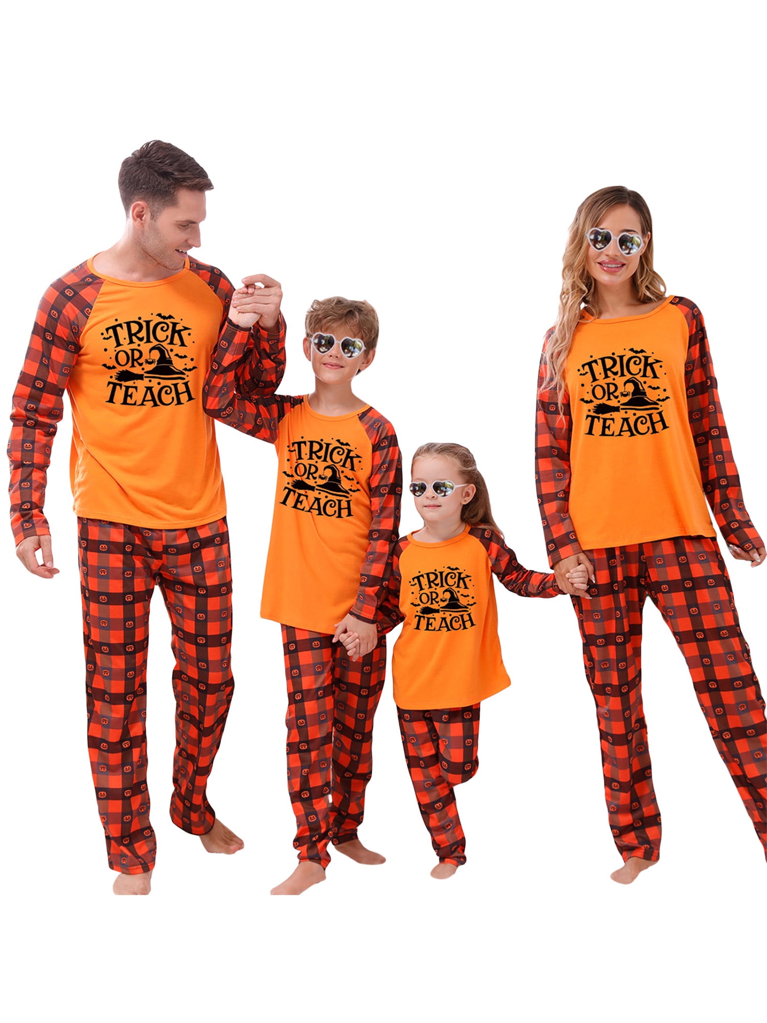 Ma&Baby Matching Family Halloween Pajamas Set, Funny Printed Soft