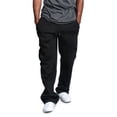 thumbnail image 1 of Ma&Baby Men's Urban Straight Leg Jogger Cotton Fleece Cargo Pocket Sweat Pants, 1 of 7