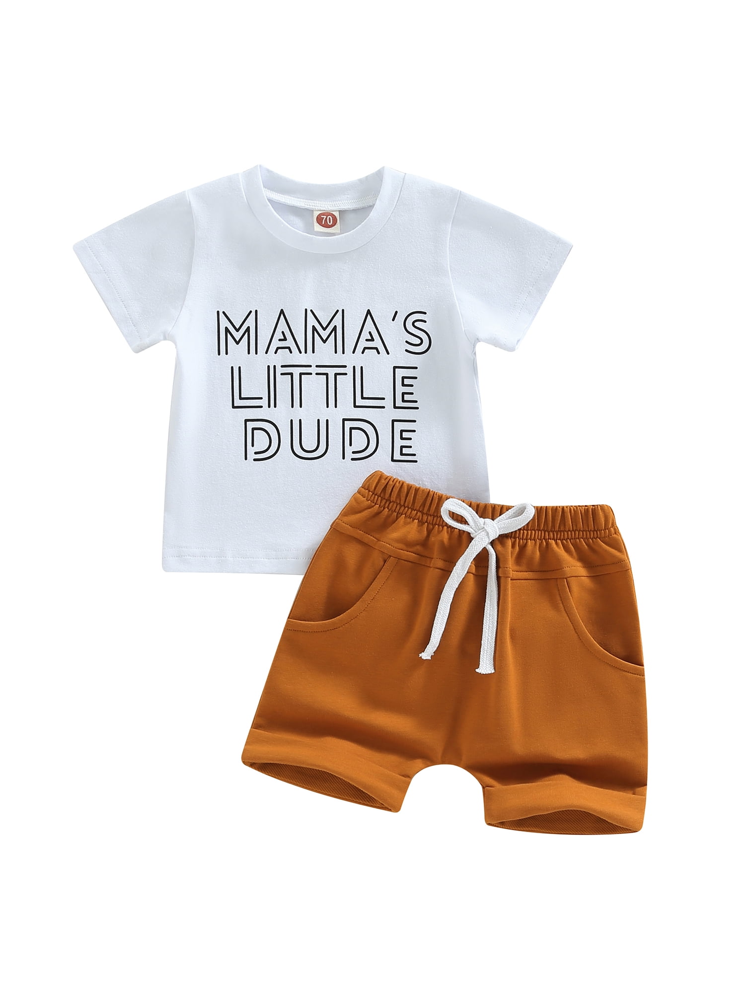 Ma&Baby Toddler Baby Boy Summer Clothes Short Sleeve Letter Print T