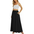 thumbnail image 1 of Ma&Baby Women Boho Flowy Maxi Skirt Summer Pleated High Waisted Long Skirts with Pockets, 1 of 12