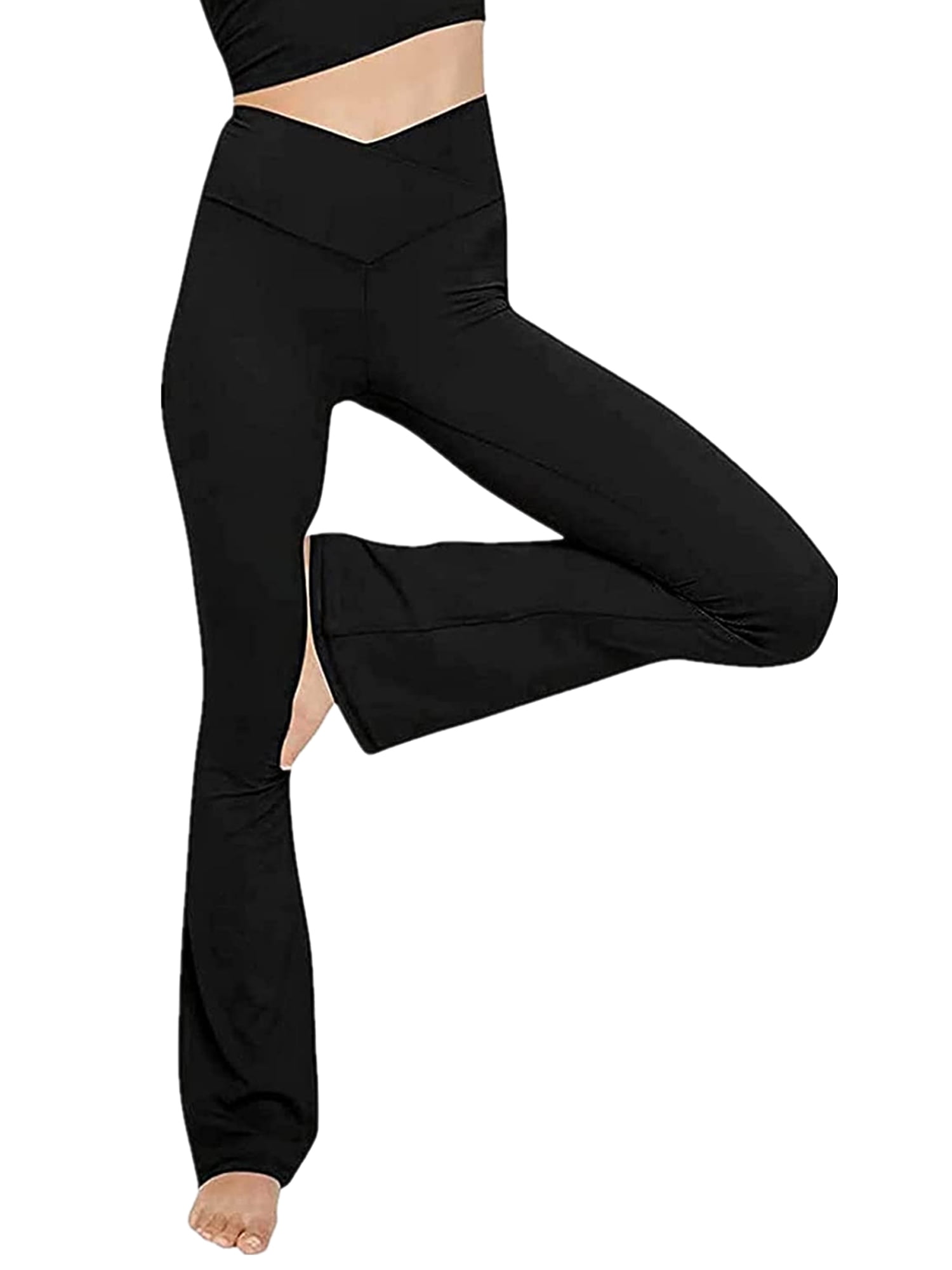 Amazon.com: Ridshy Falre Leggings for Women Bootcut Yoga Pants Crossover  High Waisted Workout Pants Exercise Flared Casual Bootleg Tights Bell  Bottom Leggings Dress Pants 2 Pack Black/Black Small : Clothing, Shoes &