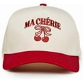 thumbnail image 1 of Ma Chérie Hat, French Saying Cherry Embroidered Trucker Cap, Cute Retro Aesthetic Hat For Women, Romantic Girly Gift Idea, 1 of 5