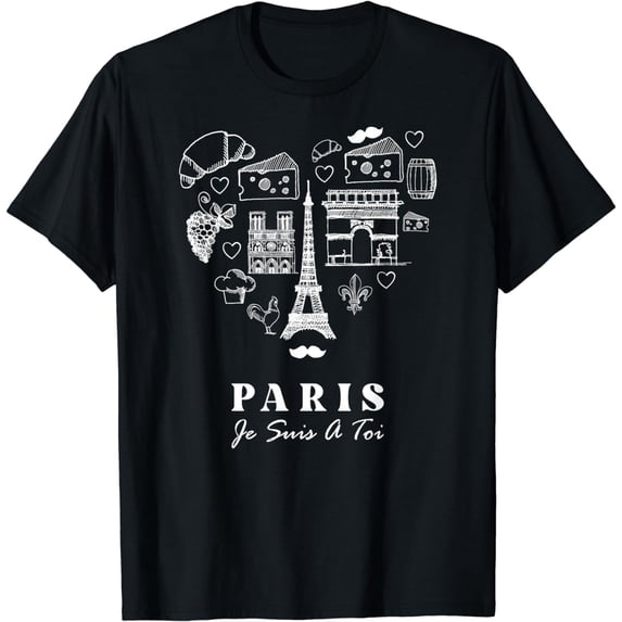 Ma Chérie Paris I Love Paris Eiffel Tower France T-Shirt