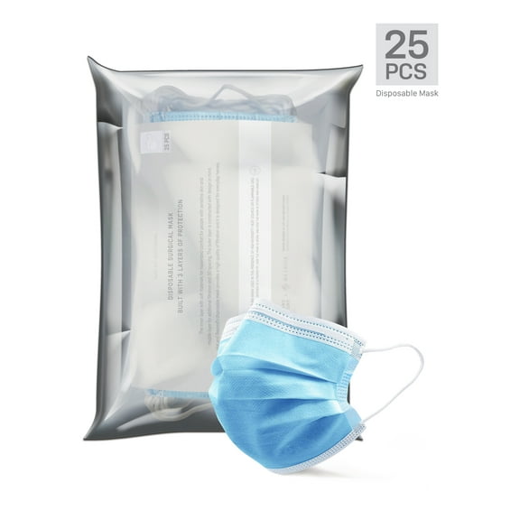 Ma Croix 25 pcs Disposable Face Mask 3-Ply Earloop