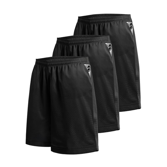 Ma Croix 3-PACK Men's Mesh Shorts With Pockets Gym Basketball Activewear