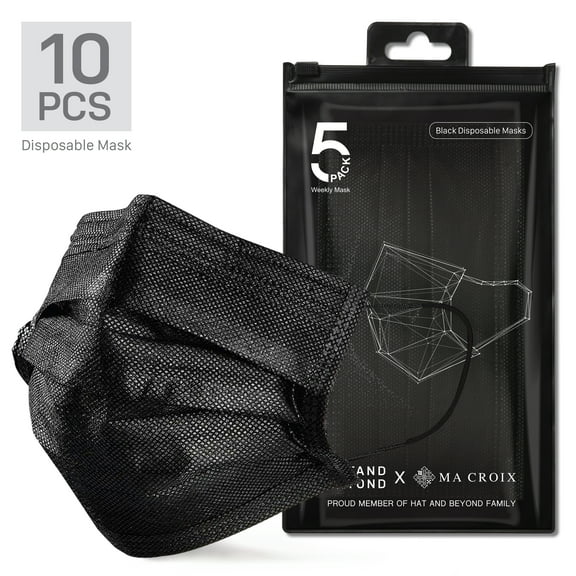 Ma Croix Black 3-Ply Disposable Masks
