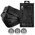 thumbnail image 1 of Ma Croix Black Disposable 3-Ply Earloop Face Masks, 1 of 6