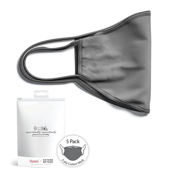 Ma Croix Cloth Face Masks Washable Reusable Soft Cotton Face Covering Premium Travel Bag Included Black Gray Colors