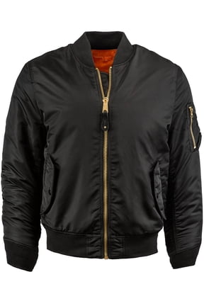 Front Pockets Polyfiber Nylon, Bomber Flight Jacket (Men's)