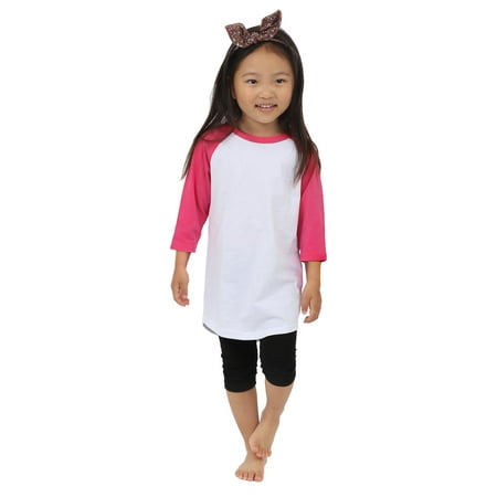 Ma Croix Kids 3/4 Sleeve Raglan Baseball Slim Fit T Shirt