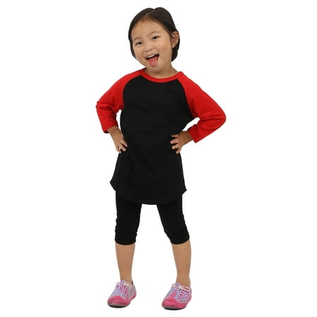 Ma Croix Kids 3/4 Sleeve Raglan Baseball Slim Fit T Shirt