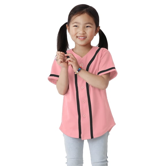 Ma Croix Kids Baseball Button Down Jersey Youth Active Athletic Uniform
