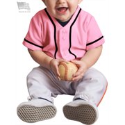 Ma Croix Kids Baseball Button Down Jersey Youth Active Athletic Uniform