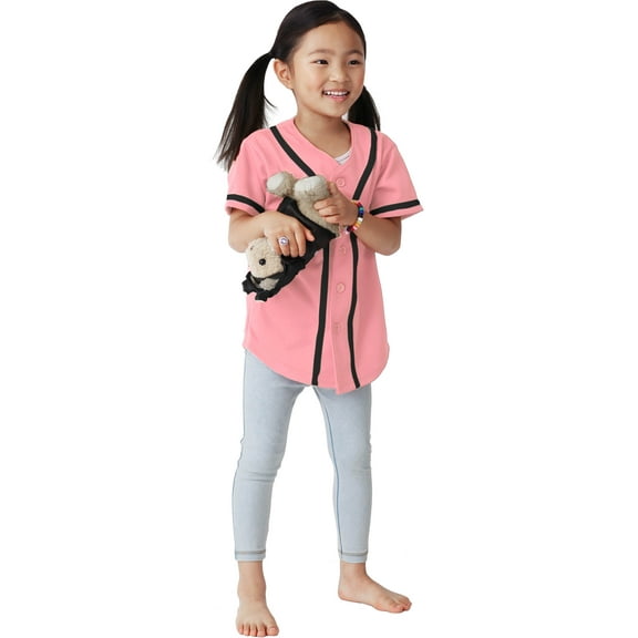 Ma Croix Kids Baseball Jersey Button Down Short Sleeve Unisex Youth Athletic Sportswear Uniform