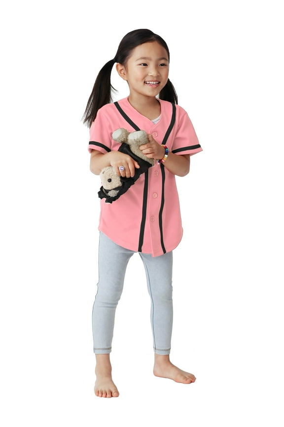 Kids Baseball Jersey Button Down Short Sleeve Unisex Youth Athletic Sportswear Uniform