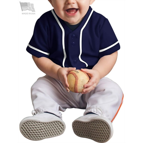 Ma Croix Kids Baseball Jersey Button Down Short Sleeve Unisex Youth Athletic Sportswear Uniform