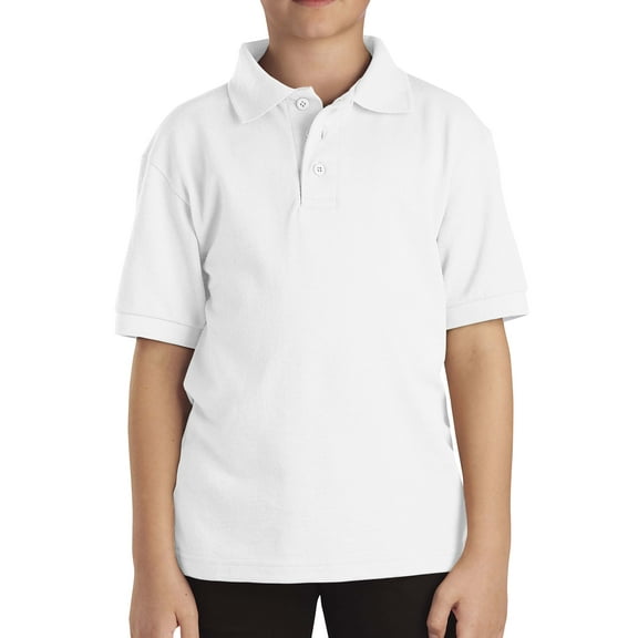 Ma Croix Kids Pique Polo Shirt Short Sleeve Solid Cotton Regular Fit Uniform
