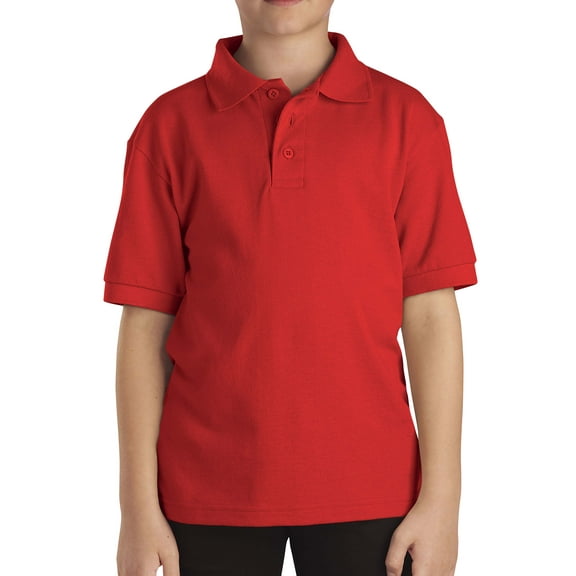 Ma Croix Kids Pique Polo Shirt Short Sleeve Solid Cotton Regular Fit Uniform
