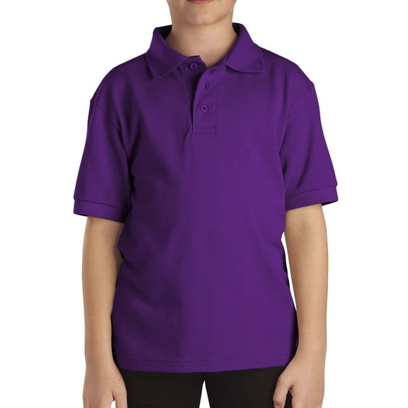 Ma Croix Kids Pique Polo Shirt Short Sleeve Solid Cotton Regular Fit Uniform