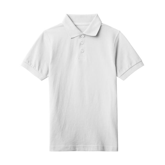Ma Croix Kids Pique Polo Shirt Short Sleeve Solid Cotton Regular Fit Uniform