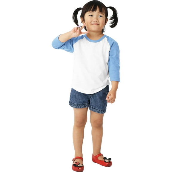 Ma Croix Kids Raglan 3/4 Sleeve Cotton Tees Sports Baseball Jersey