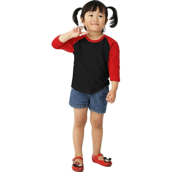 Ma Croix Kids Raglan 3/4 Sleeve Cotton Tees Sports Baseball Jersey