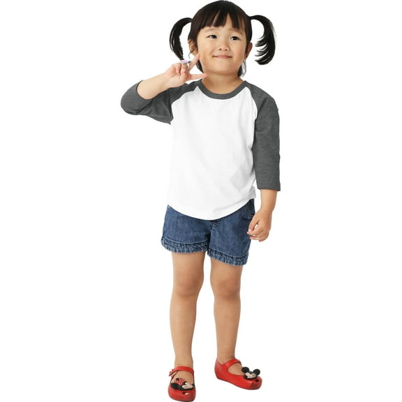 Ma Croix Kids Raglan 3/4 Sleeve Cotton Tees Sports Baseball Jersey