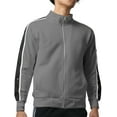thumbnail image 1 of Ma Croix Men's Active Slim Fit Track Jacket with Button Sleeve Accents, 1 of 7