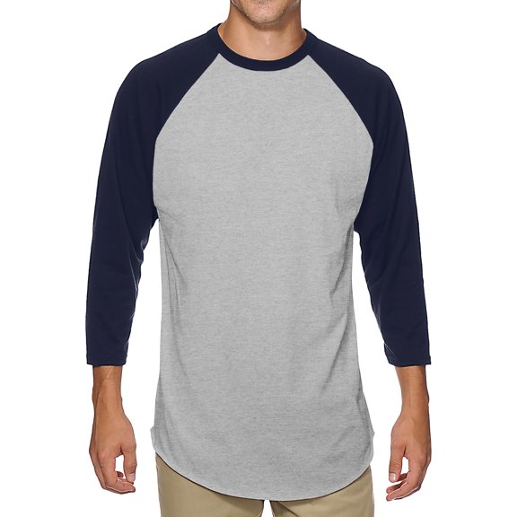 Ma Croix Men's Basic Baseball Raglan 3/4 Sleeve T-Shirts