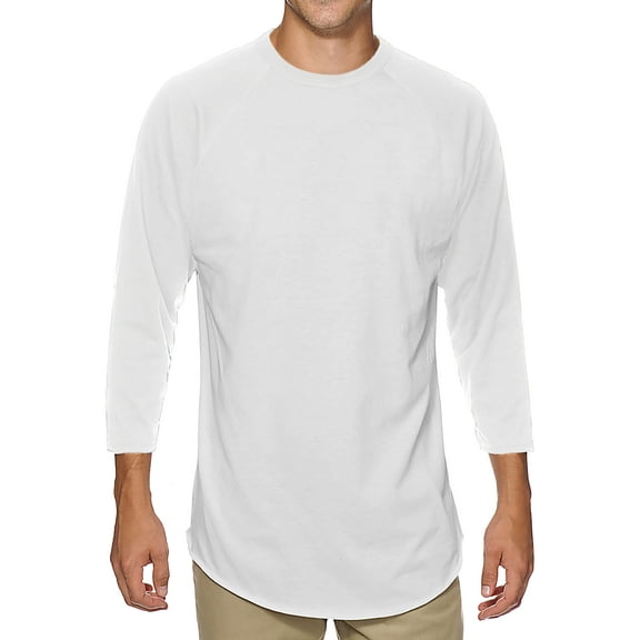 Ma Croix Men's Basic Baseball Raglan 3/4 Sleeve T-Shirts