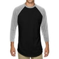 thumbnail image 1 of Ma Croix Men's Basic Baseball Raglan 3/4 Sleeve T-Shirts, 1 of 5