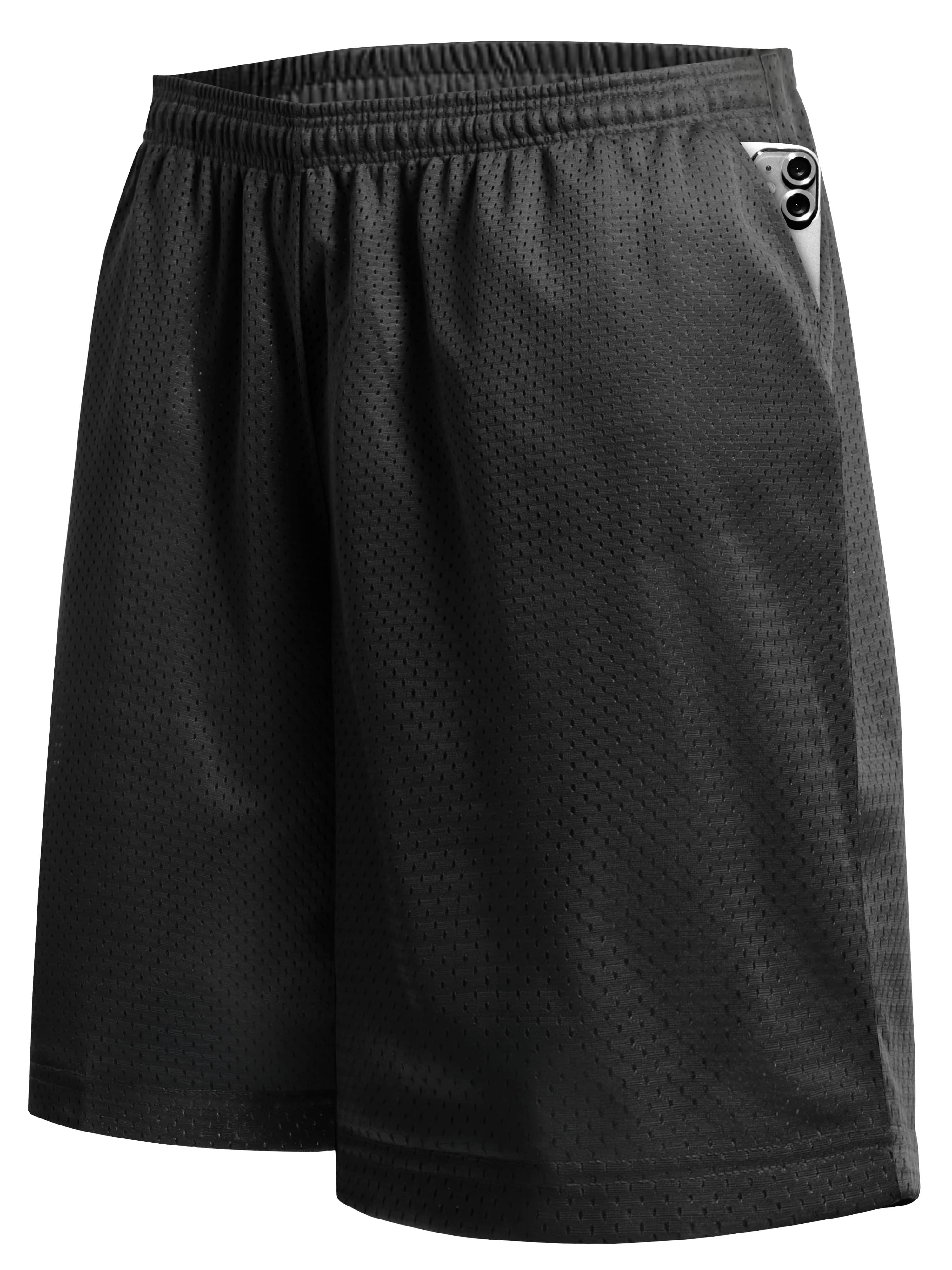Men's Basic Mesh Shorts With Pockets PE Gym Workout Basketball Lounge Everyday Sportswear