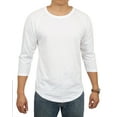 thumbnail image 1 of Ma Croix Men's Basic Raglan 3/4 Sleeve Tee Shirts Baseball Solid Athletic Crew Neck, 1 of 5