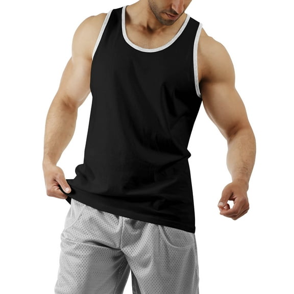 Ma Croix Men's Basic Sleeveless T Shirts Casual Active Hipster Tank Top