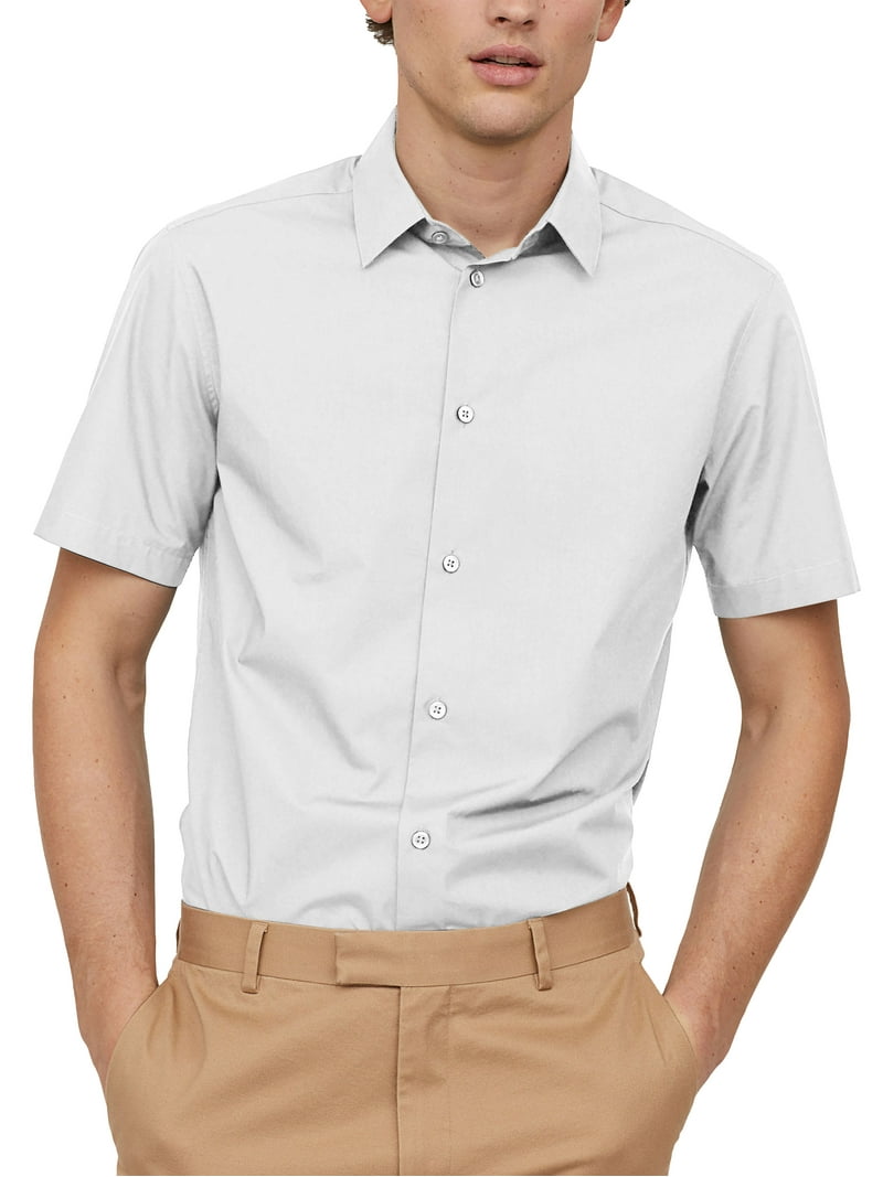 urban dress shirts for men Wancir Men's Urban Stylish Casual Business Slim Fit Long Sleeve Button Up Dress Shirt