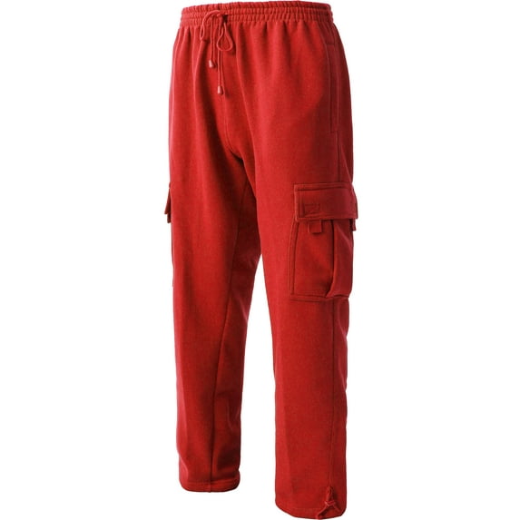 Ma Croix Men's Cargo Sweatpants Heavy Weight Fleece Long Pants M-5XL