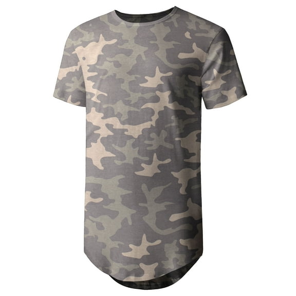 Ma Croix Men's Casual Longtail T-Shirts Hip Hop Urban