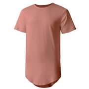 Ma Croix Mens Casual Longtail T-Shirts Hip Hop Urban