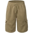 thumbnail image 1 of Ma Croix Men's Casual Loose Fit Fleece Cargo Sweat Shorts with Elastic Deawstring, 1 of 5