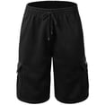 thumbnail image 1 of Ma Croix Men's Casual Loose Fit Fleece Cargo Sweat Shorts with Elastic Deawstring, 1 of 5