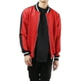 thumbnail image 1 of Ma Croix Men's Casual Stretch Slim Fit Track Bomber Jacket, 1 of 7