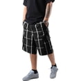 thumbnail image 1 of Ma Croix Men's Checkered Loose Fit Plaid Cargo Shorts, 1 of 13