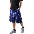 thumbnail image 1 of Ma Croix Men's Checkered Loose Fit Plaid Cargo Shorts, 1 of 5