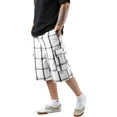 thumbnail image 1 of Ma Croix Men's Checkered Loose Fit Plaid Cargo Shorts, 1 of 7