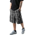 thumbnail image 1 of Ma Croix Men's Checkered Loose Fit Plaid Cargo Shorts, 1 of 7