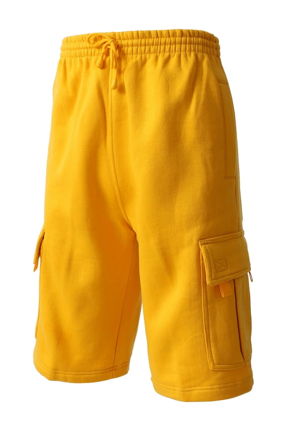 Men's Comfort Fleece Cargo Sweat Shorts with Drawstring