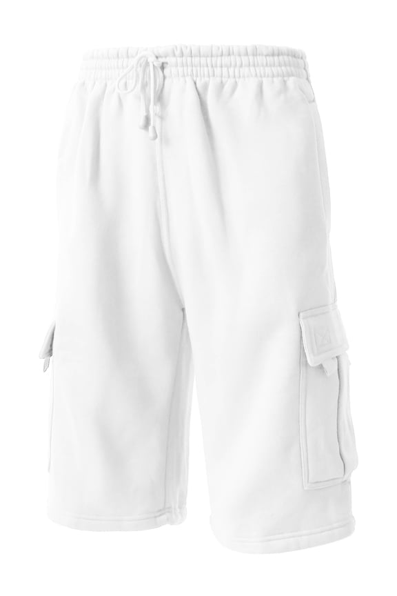Men's Comfort Fleece Cargo Sweat Shorts with Drawstring