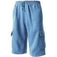 thumbnail image 1 of Ma Croix Men's Comfort Fleece Cargo Sweat Shorts with Drawstring, 1 of 5