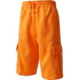 thumbnail image 1 of Ma Croix Men's Comfort Fleece Cargo Sweat Shorts with Drawstring, 1 of 5